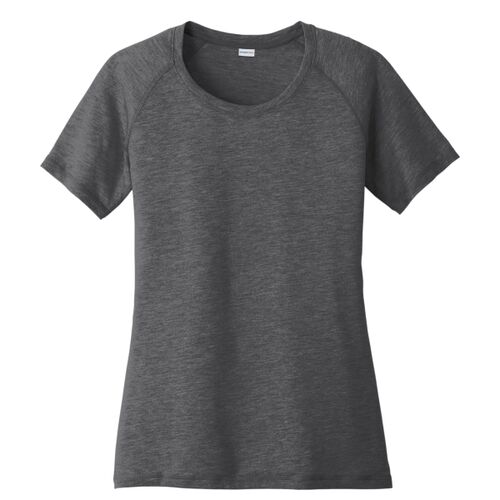 Sport Tek LST400 Ladies PosiCharge Tri Blend Wicking Scoop Neck Raglan Tee Thumbnail