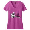 District Made DM1190L Ladies Perfect Blend ™ V Neck Tee Thumbnail