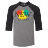 Bella 3200Y Youth Three-Quarter Sleeve Baseball Tee Thumbnail