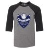 Bella 3200Y Youth Three-Quarter Sleeve Baseball Tee Thumbnail