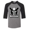 Bella 3200Y Youth Three-Quarter Sleeve Baseball Tee Thumbnail