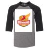 Bella 3200Y Youth Three-Quarter Sleeve Baseball Tee Thumbnail