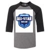 Bella 3200Y Youth Three-Quarter Sleeve Baseball Tee Thumbnail