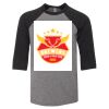 Bella 3200Y Youth Three-Quarter Sleeve Baseball Tee Thumbnail