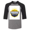 Bella 3200Y Youth Three-Quarter Sleeve Baseball Tee Thumbnail
