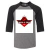 Bella 3200Y Youth Three-Quarter Sleeve Baseball Tee Thumbnail