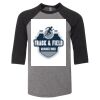 Bella 3200Y Youth Three-Quarter Sleeve Baseball Tee Thumbnail