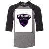 Bella 3200Y Youth Three-Quarter Sleeve Baseball Tee Thumbnail