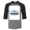 Bella 3200Y Youth Three-Quarter Sleeve Baseball Tee Thumbnail