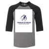 Bella 3200Y Youth Three-Quarter Sleeve Baseball Tee Thumbnail
