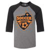 Bella 3200Y Youth Three-Quarter Sleeve Baseball Tee Thumbnail