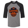 Bella 3200Y Youth Three-Quarter Sleeve Baseball Tee Thumbnail