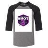 Bella 3200Y Youth Three-Quarter Sleeve Baseball Tee Thumbnail