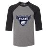 Bella 3200Y Youth Three-Quarter Sleeve Baseball Tee Thumbnail