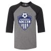 Bella 3200Y Youth Three-Quarter Sleeve Baseball Tee Thumbnail