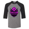 Bella 3200Y Youth Three-Quarter Sleeve Baseball Tee Thumbnail