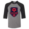 Bella 3200Y Youth Three-Quarter Sleeve Baseball Tee Thumbnail