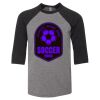 Bella 3200Y Youth Three-Quarter Sleeve Baseball Tee Thumbnail