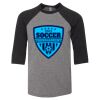 Bella 3200Y Youth Three-Quarter Sleeve Baseball Tee Thumbnail