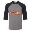 Bella 3200Y Youth Three-Quarter Sleeve Baseball Tee Thumbnail