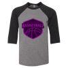 Bella 3200Y Youth Three-Quarter Sleeve Baseball Tee Thumbnail