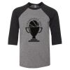 Bella 3200Y Youth Three-Quarter Sleeve Baseball Tee Thumbnail