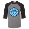 Bella 3200Y Youth Three-Quarter Sleeve Baseball Tee Thumbnail