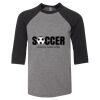 Bella 3200Y Youth Three-Quarter Sleeve Baseball Tee Thumbnail