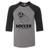 Bella 3200Y Youth Three-Quarter Sleeve Baseball Tee Thumbnail