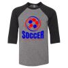 Bella 3200Y Youth Three-Quarter Sleeve Baseball Tee Thumbnail