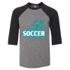 Bella 3200Y Youth Three-Quarter Sleeve Baseball Tee Thumbnail