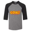 Bella 3200Y Youth Three-Quarter Sleeve Baseball Tee Thumbnail