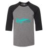 Bella 3200Y Youth Three-Quarter Sleeve Baseball Tee Thumbnail