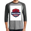 District DM136 Adult Perfect Tri 3/4 Sleeve Raglan Thumbnail
