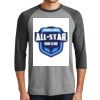 District DM136 Adult Perfect Tri 3/4 Sleeve Raglan Thumbnail
