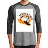 District DM136 Adult Perfect Tri 3/4 Sleeve Raglan Thumbnail
