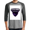 District DM136 Adult Perfect Tri 3/4 Sleeve Raglan Thumbnail