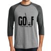 District DM136 Adult Perfect Tri 3/4 Sleeve Raglan Thumbnail