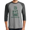 District DM136 Adult Perfect Tri 3/4 Sleeve Raglan Thumbnail