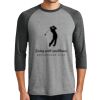 District DM136 Adult Perfect Tri 3/4 Sleeve Raglan Thumbnail