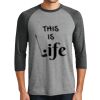 District DM136 Adult Perfect Tri 3/4 Sleeve Raglan Thumbnail