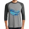 District DM136 Adult Perfect Tri 3/4 Sleeve Raglan Thumbnail